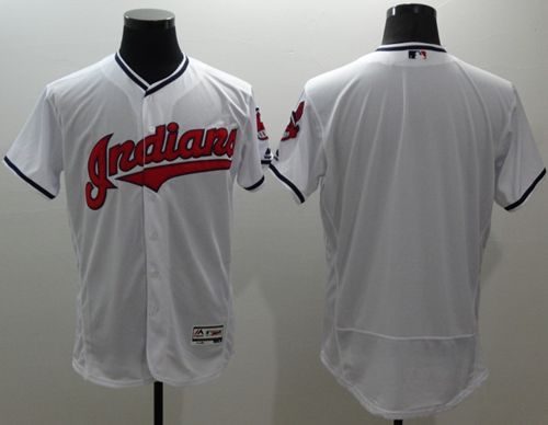 Indians Blank White Flexbase Authentic Collection Stitched MLB Jersey - Click Image to Close